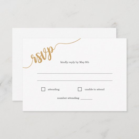 ワイルドフラワーの食事の選択の歌のリクエストRSVPカード 出欠カード (正面/裏面)