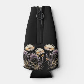 ワイルドフラワーの黒カスタムネームスクリプト ボトルクーラー (裏面)