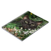 ワイルドフラワーの黒猫 ノートブック (左側)