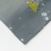 ワイルドフラワーの黒馬 フリースブランケット (角)