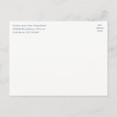 ワイルドフラワーの〔雄ジカの〕枝角と矢印の日付を保存 案内ポストカード (裏面)