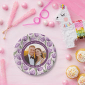 ワイルドフラワーはっきりしたチューリッププレートありがとうございました ペーパープレート (パーティー)