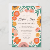 ワイルドフラワーはっきりしたフレームマザーズ昼ブランチ 招待状 (正面)
