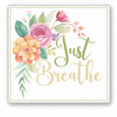 ワイルドフラワーはカスタムカットのビニールのシール シール (正面)