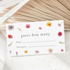 ワイルドフラワーはゲームの数を推測 エンクロージャーカード