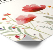 ワイルドフラワーはブライダルシャワーのシーティングプラン ポスター (角)