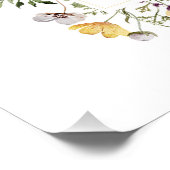 ワイルドフラワーはブライダルシャワー歓迎サイン ポスター (コーナー)