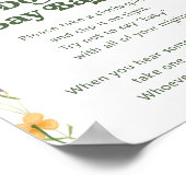 ワイルドフラワーはベビーゲームのサインを言わない ポスター (角)