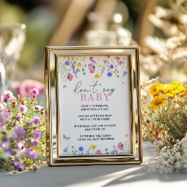 ワイルドフラワーはベビーゲームのサインゲームを言わない ポスター