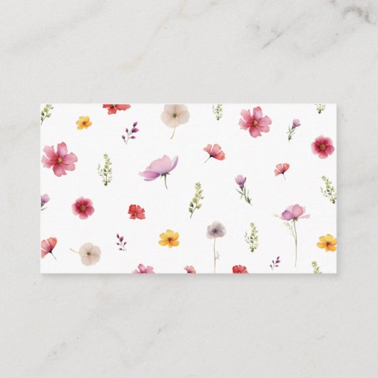 ワイルドフラワーはママの腹のゲームがどれくらい大きいかを推測 エンクロージャーカード (裏面)