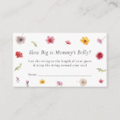 ワイルドフラワーはママの腹のゲームがどれくらい大きいかを推測 エンクロージャーカード (正面)