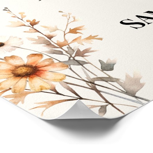 ワイルドフラワーは両側のセレモニー結婚の座席を選ぶ ポスター (角)