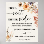 ワイルドフラワーは両側のセレモニー結婚の座席を選ぶ ポスター (正面)