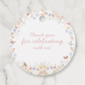 ワイルドフラワーは彼女の一心のメッセージカード フェイバータグ (裏面)