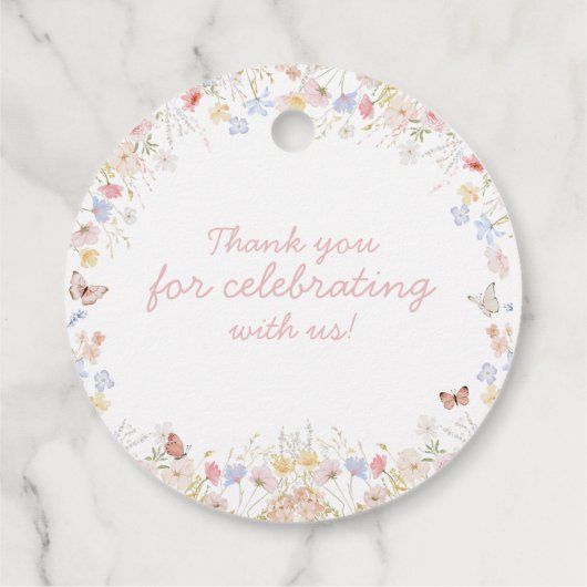 ワイルドフラワーは彼女の一心のメッセージカード フェイバータグ (裏面)