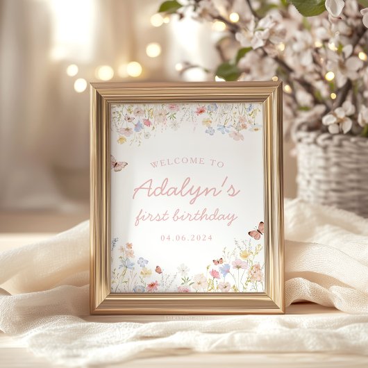 ワイルドフラワーは彼女の善意の誕生日のサインではない ポスター