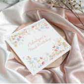 ワイルドフラワーは彼女のonederful誕生日ナプキン