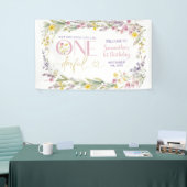 ワイルドフラワーは彼女は一歳の誕生日の大きい 横断幕 (トレードショー)