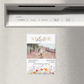 ワイルドフラワーは日付結婚を保存 マグネット (インサイチュ (食洗機))