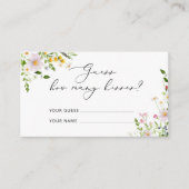 ワイルドフラワーは、どれだけのキスブライダルゲームを推測 エンクロージャーカード (正面)