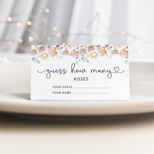 ワイルドフラワーは、どれだけのキスブライダルゲームを推測 エンクロージャーカード