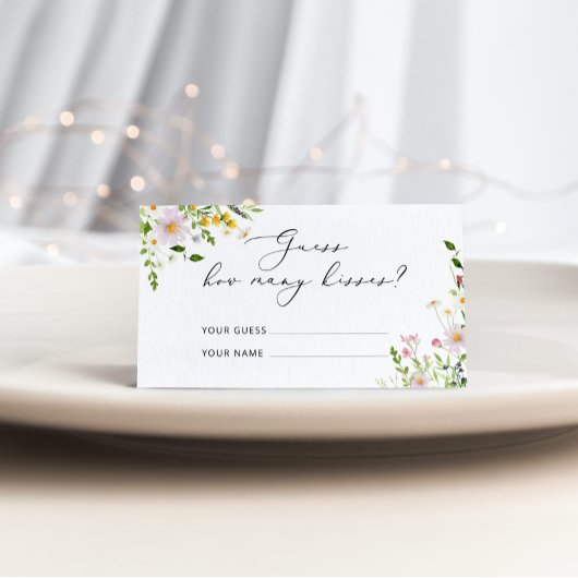 ワイルドフラワーは、どれだけのキスブライダルゲームを推測 エンクロージャーカード