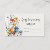 ワイルドフラワーは、どれだけのキスブライダルゲームを推測 エンクロージャーカード (正面)