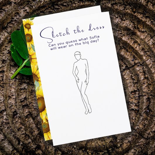 ワイルドフラワーひまわりブライダルシャワーのゲームドレス