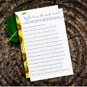 ワイルドフラワーひまわりブライダルシャワーパーティーゲーム