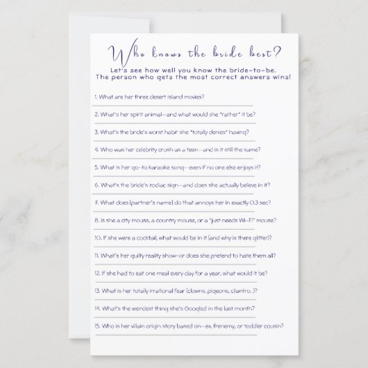 ワイルドフラワーひまわりブライダルシャワーパーティーゲーム (正面)