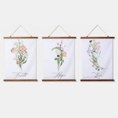 ワイルドフラワーぶら下がった信仰のタペストリー 吊り下げ型タペストリー (トリプル)