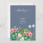 ワイルドフラワーほこりっぽいブルー結婚の花 セーブザデート (正面)