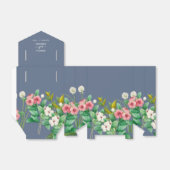 ワイルドフラワーほこりっぽいブルー結婚の花 フェイバーボックス (折り畳みなし)