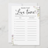 ワイルドフラワーをチューニングするブライダルシャワーゲーム 招待状 (正面)