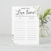 ワイルドフラワーをチューニングするブライダルシャワーゲーム 招待状 (スタンド正面)