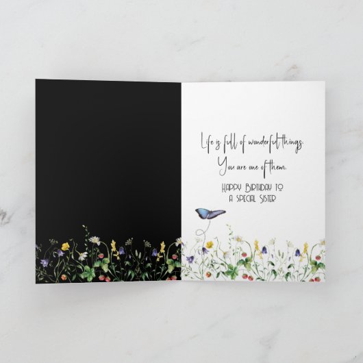 ワイルドフラワーを持つシスターの辞書定義 カード (内部)