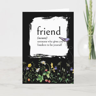 ワイルドフラワーを持つFRIENDの辞書定義 カード