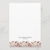 ワイルドフラワーを見つけるゲストブライダルシャワービンゴゲーム 招待状 (裏面)