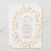 ワイルドフラワーアイボリーダブルアーチフレ結婚ーム 招待状 (正面)