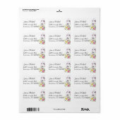 ワイルドフラワーアイリスエレガントフローラピンクパープルガーデン ラベル (フルシート)