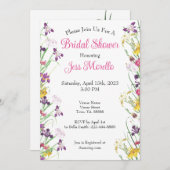 ワイルドフラワーアイリスガーデンブライダルシャワー招待 招待状 (正面/裏面)