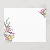 ワイルドフラワーアイリスブライダルシャワーレシピリクエストカード (裏面)