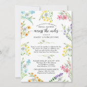 ワイルドフラワーアクーザマイルズブライダルシャワーバイメール 招待状 (正面)