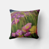 ワイルドフラワーアットデュスクウォーターカラーフローラアート クッション (裏面)