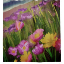 ワイルドフラワーアットデュスクウォーターカラーフローラアート