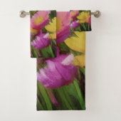 ワイルドフラワーアットデュスクウォーターカラーフローラアート バスタオルセット (インサイチュ)