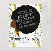 ワイルドフラワーアフロ女子デー引用文 ポストカード (正面)