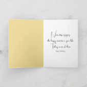 ワイルドフラワーアンドサンフラワーフィールド誕生日 カード (内部)