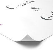 ワイルドフラワーアークピンクホワイトウェディングカード&ギフト ポスター (角)