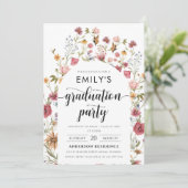 ワイルドフラワーアーチエクセシレーションパーティー招待状 招待状 (スタンド正面)